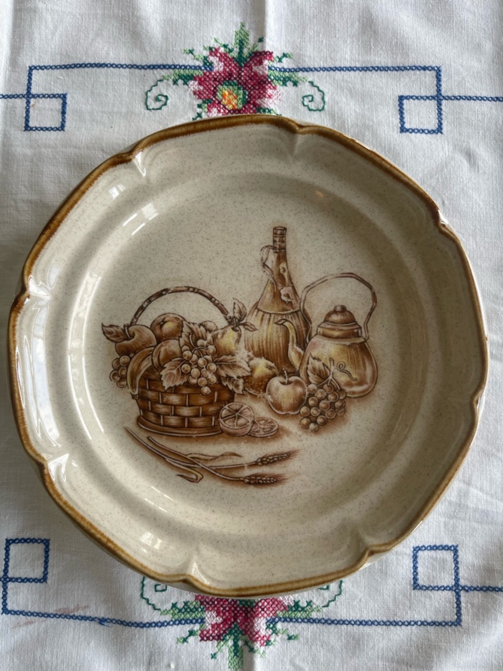 Retro 1970s Sunmarc Homestead Vintage Stoneware Side Plate Chianti Made in Japan